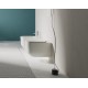 Sanitari sospesi Alba con fissaggio nascosto di Dolomite Vaso con tecnologia rimless + Bidet in Ceramica Bianco Opaco