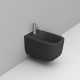 Bidet sospeso serie Alba di Dolomite in ceramica nero opaco