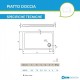 Piatto Doccia 70 x 90 cm in Acrilico Sanitario di Colore Bianco Altezza 6 cm