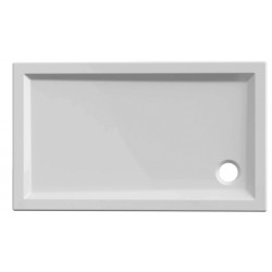 Piatto Doccia 70 x 120 cm in Acrilico Sanitario di Colore Bianco Altezza 6 cm