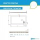 Piatto Doccia 80 x 160 cm in Acrilico Sanitario di Colore Bianco Altezza 6 cm