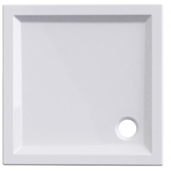 Piatto Doccia 80x80 cm in Acrilico sanitario rinforzato con vetro resina di Colore Bianco Altezza 6 cm