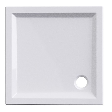 Piatto Doccia 70x70 cm in Acrilico sanitario rinforzato con vetro resina di Colore Bianco Altezza 6 cm