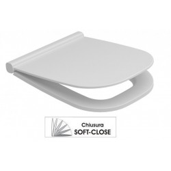 Sedile di dolomite per vaso alba in Termoindurente Bianco a chiusura soft-close (ammortizzata) modello originale