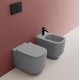 Sedile di dolomite per vaso alba in Termoindurente Grigio cemento a chiusura soft-close (ammortizzata) modello originale