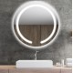 Specchio Rotondo Bagno Su Misura Filo Lucido Retroilluminante led 20W mod. Lucy