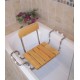 Sedile per vasca con schienale regolabile e telaio cromato portata 120 Kg