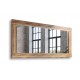 Specchio rettangolare su misura con cornice in legno cod.leg14
