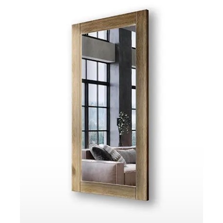 Specchio verticale su misura con cornice in legno cod.leg15