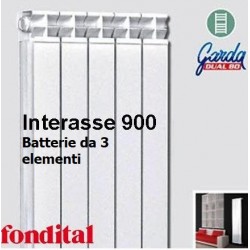 Radiatore in Alluminio Interasse 900 Fondital garda dual80 batteria da 3 elementi
