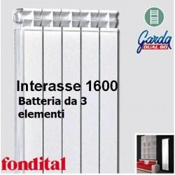 Radiatore in Alluminio Interasse 1600 Fondital Garda Dual80 Batteria Da 3 Elementi