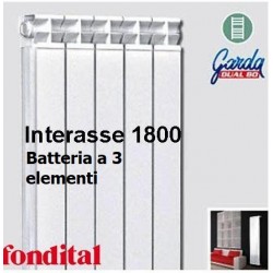 Radiatore in Alluminio Interasse 1800 fondital garda dual80 batteria da 3 elementi