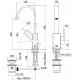 Miscelatore Lavabo Effe Paffoni a Canna Alta Orientabile con Piletta di Scarico e Flessibili