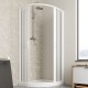 Box doccia soffietto pvc semicircolare asimmetrico ad apertura centrale 70x90 cm h.188 mod. colibri sfera plus marca Forte