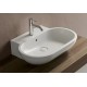 Lavabo da appoggio 65 larghezza x 46 profondità cm in ceramica bianco lucida - Mirto di Ceramica Dolomite