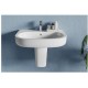 Lavabo su semicolonna Larghezza 68 cm con foro per rubinetto bianco lucido modello Mirto di Ceramica Dolomite