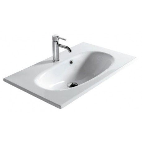 Lavabo consolle installazione sospesa/soprapiano 75x 45 cm Ergo marca Galassia