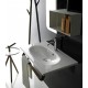 Lavabo consolle installazione sospesa/soprapiano 75x 45 cm Ergo marca Galassia
