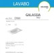 Lavabo consolle installazione sospesa/soprapiano 75x 45 cm Ergo marca Galassia