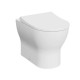 Sanitari Vitra ROUND Filomuro Vaso senza brida (sistema rimfree) + Bidet in Ceramica Bianco Lucido