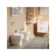 Sanitari Vitra ROUND Filomuro Vaso senza brida (sistema rimfree) + Bidet in Ceramica Bianco Lucido