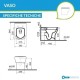 Sanitari Vitra ROUND Filomuro Vaso senza brida (sistema rimfree) + Bidet in Ceramica Bianco Lucido