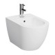 Sanitari Sospesi Vaso con sistema rimfree (senza brida di risciacquo) + Bidet Mia Round di Vitra in ceramica bianco lucido
