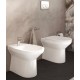 Gelso di Linpha Sanitary Vaso con tecnologia rimless + Bidet in Ceramica Bianca Lucida