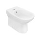 Gelso di Linpha Sanitary Vaso con tecnologia rimless + Bidet in Ceramica Bianca Lucida