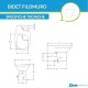 Gelso di Linpha Sanitary Vaso con tecnologia rimless + Bidet in Ceramica Bianca Lucida