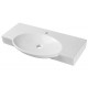 Lavabo a parete 84,5 larghezza x 47,5 profondità cm in ceramica bianca lucida modello d48