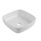 Lavabo da appoggio 40,5 larghezza x 40 profondità cm. in ceramica bianca opaca dello d55