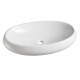 Lavabo da appoggio 75 larghezza x 44 profondità cm in ceramica bianca lucida modello d61