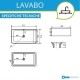 Lavabo da appoggio 61,4 larghezza x 31,6 profondità cm in ceramica nero opaca matt modello d72