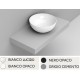 Lavabo da appoggio diam. 44 cm. in ceramica modello noemi di Dolomite