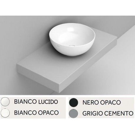 Lavabo da appoggio diam. 44 cm. in ceramica modello noemi di Dolomite