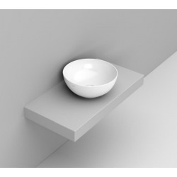Lavabo da appoggio diam. 44 cm. in ceramica bianca lucida modello noemi di Dolomite