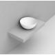 Lavabo da appoggio diam. 44 cm. in ceramica bianca opaca modello noemi di Dolomite