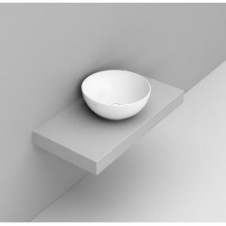 Lavabo da appoggio diam. 44 cm. in ceramica bianca opaca modello noemi di Dolomite