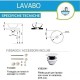 Lavabo da appoggio diam. 44 cm. in ceramica bianca opaca modello noemi di Dolomite