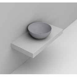Lavabo da appoggio diam. 44 cm. in ceramica grigio cemento modello noemi di Dolomite