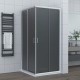 Box doccia angolare cristallo 6 mm. grigio fumè profilo cromo lucido altezza 190 cm. art. dian21