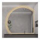 Su Misura Specchio Semicircolare da Bagno Retroilluminante led 20W con disegno sabbiato art.Ovo12 + pulsante touch integrato