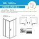 Box doccia angolare Misura 70x100 cm cristallo 6 mm. Trasparente profilo cromo lucido altezza 190 cm. art. dian22