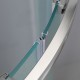 Box Doccia Semicircolare Misura 80x80 cm Cristallo Satinato 6 mm. Profili Cromo Altezza 185 cm (cod.OM6)