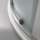 Box Doccia Semicircolare Misura 80x80 cm Cristallo Satinato 6 mm. Profili Cromo Altezza 185 cm (cod.OM6)
