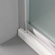 Box Doccia Semicircolare Misura 80x80 cm Cristallo Satinato 6 mm. Profili Cromo Altezza 185 cm (cod.OM6)
