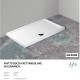 Piatto doccia di galassia 80x140 h 6 cm rettangolare in ceramica bianco + Piletta Sifonata
