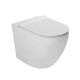 Sanitari NUBES Filomuro Vaso senza brida (sistema rimfree) + Bidet in Ceramica Bianca Lucida