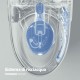 Sanitari PLUMA Filomuro Vaso senza brida (sistema rimfree) + Bidet in Ceramica Bianca Lucida